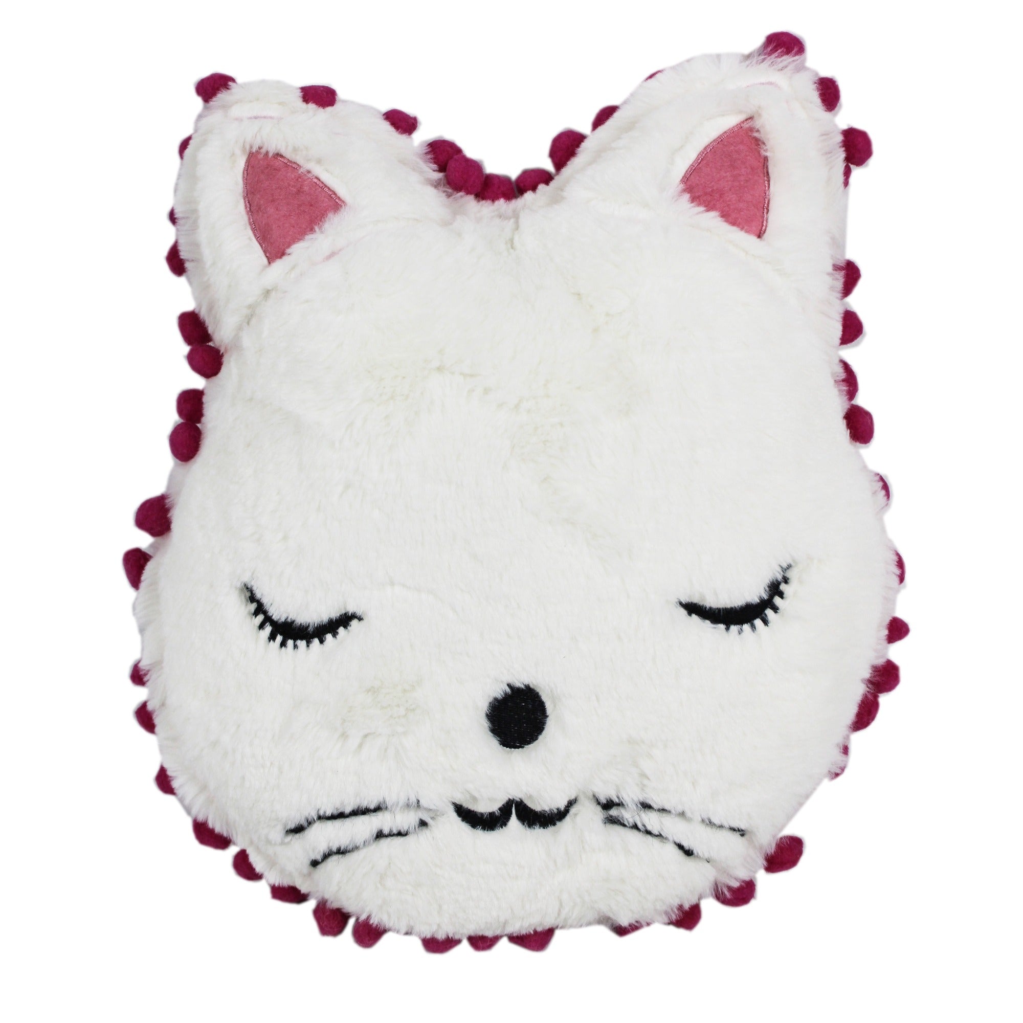 Embroidered Cat Shaped Cushion